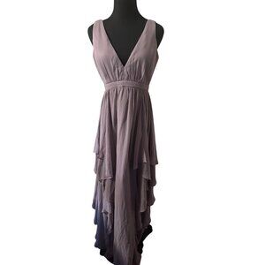 Pink Blush puple ruffled elegant special occasion dress size M